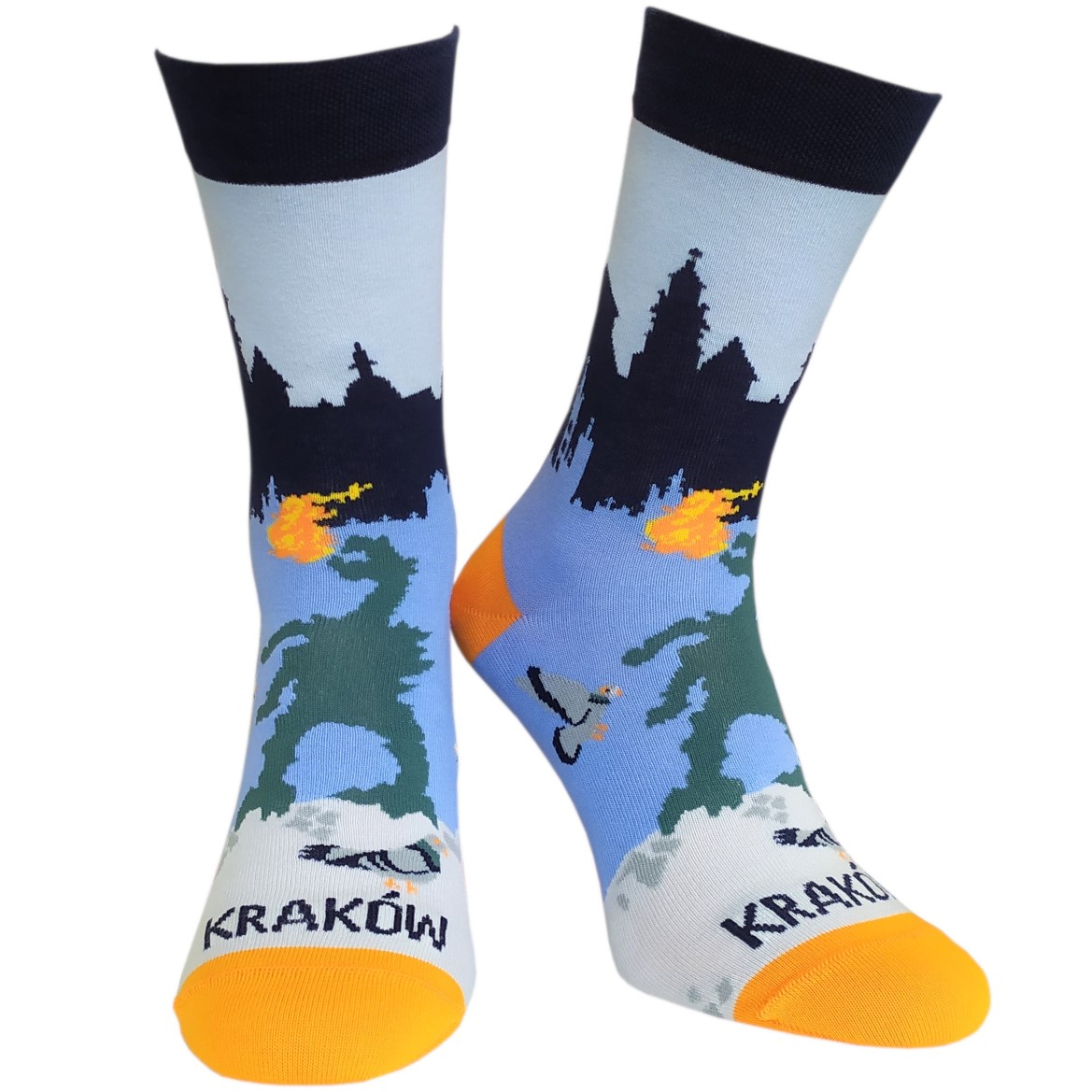 315,0. Kolorowe Skarpetki ze Smokiem Wawelskim