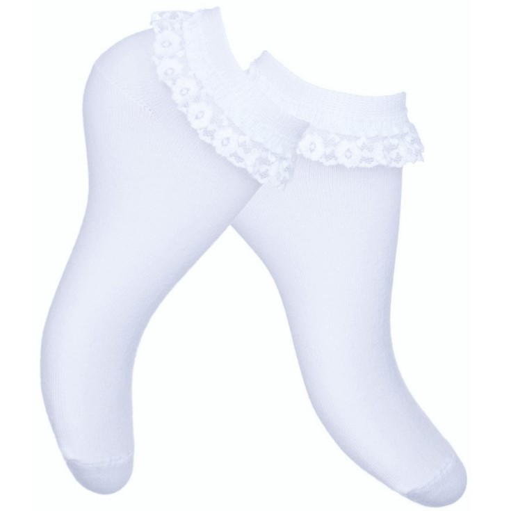 335 Stopki Bawełniane z Koronką