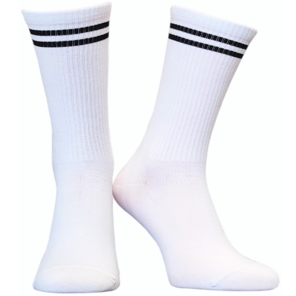 4 Skarpetki Bawełniane Długie z Paskami