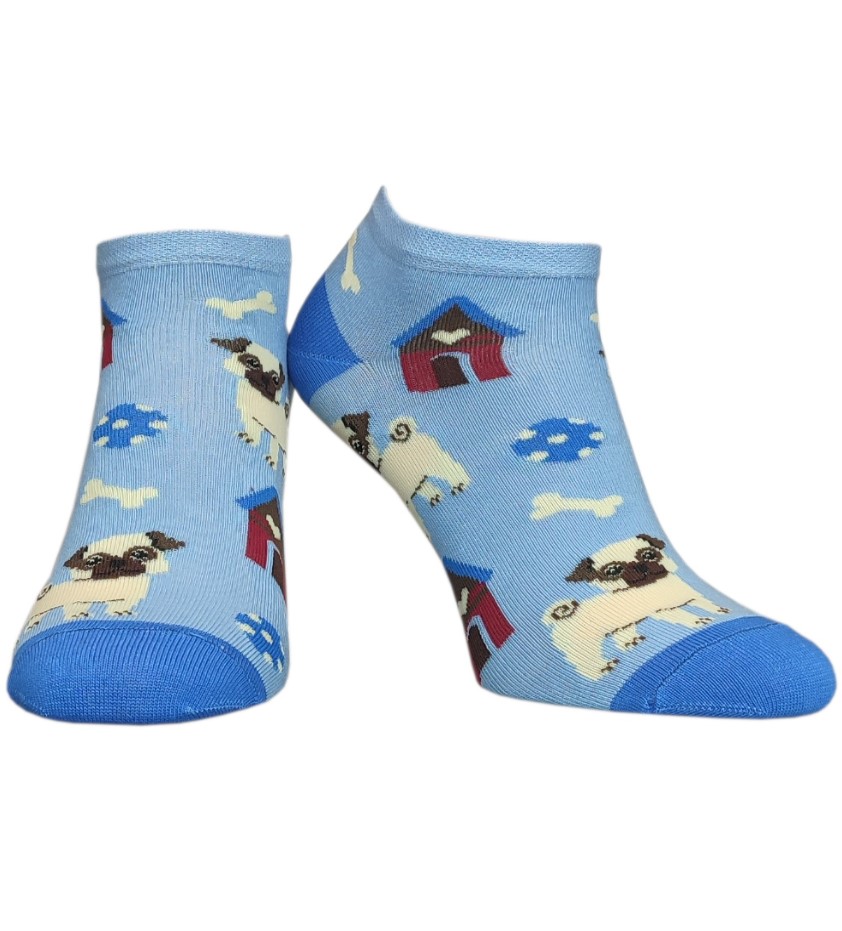 124. Kolorowe Stopki z Motywem Mopsa