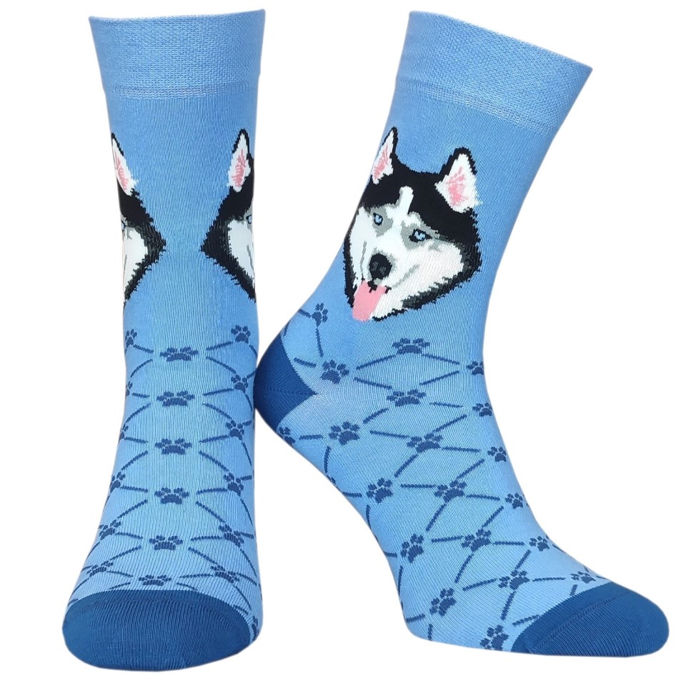 Skarpety z Motywem Siberian Husky – Krebo