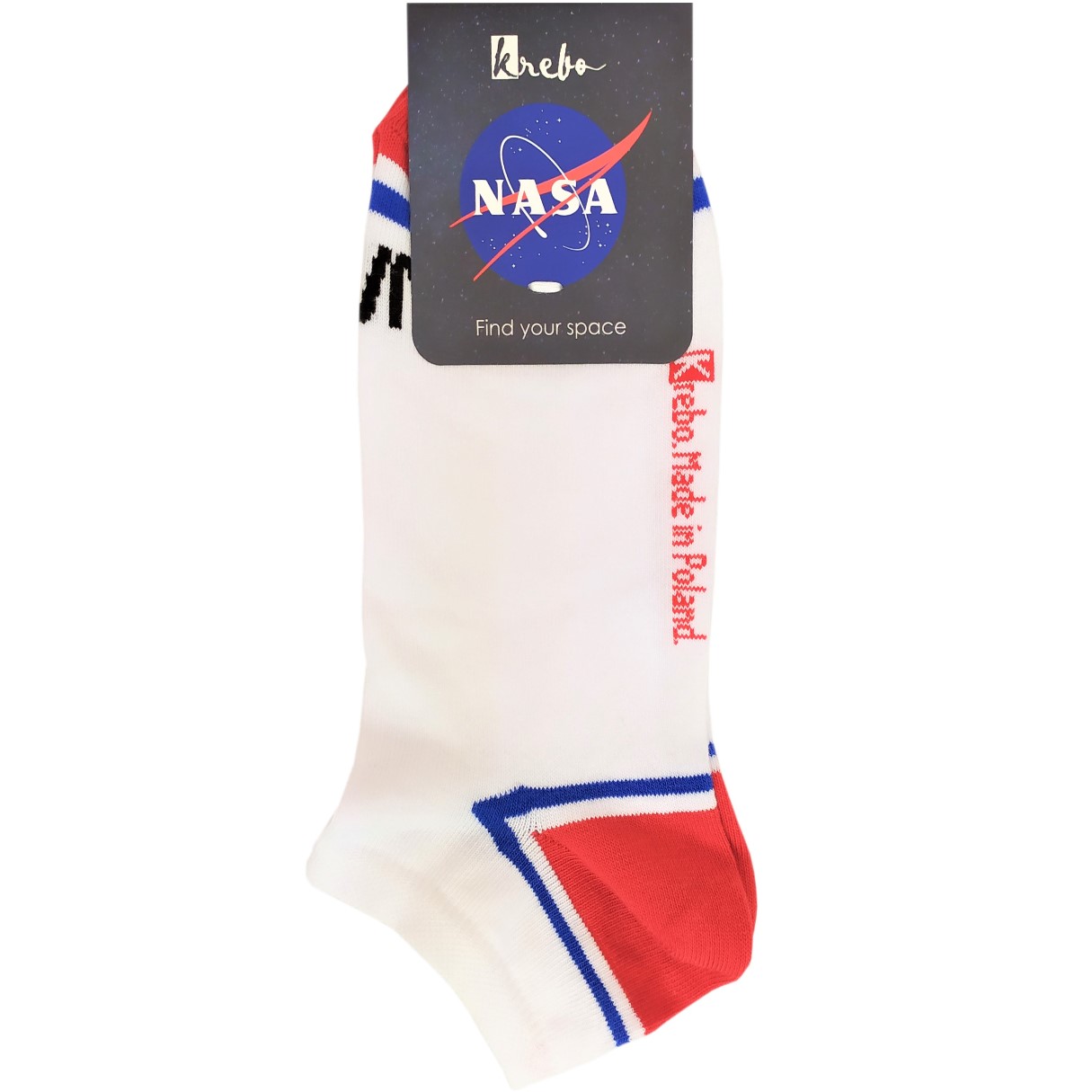 73.- Stopki Bawełniane z Napisem NASA