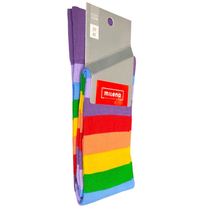 Podkolanówki Damskie Kolorowe w Paski