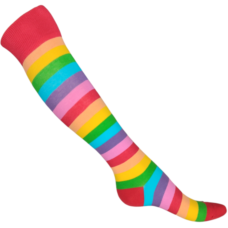 paski 8.- Podkolanówki Damskie Kolorowe w Paski